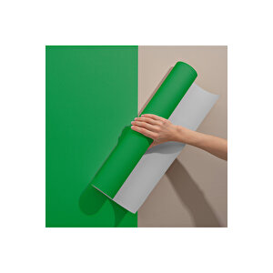 Mat Yeşil Yapışkanlı Folyo Düz Renk, Mutfak Dolap Ve Tezgah Arası Kaplama Kağıdı 0421