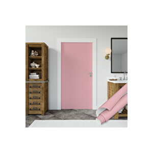 Düz Renk Pembe Yapışkanlı Folyo, Su Geçirmez Masa Tezgah Arası Mobilya Ve Dolap Stickerı 0411 45x1500 cm 