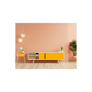 Hardal Sarısı Yapışkanlı Folyo, Mat Düz Renk Kendinden Yapışkan Kaplama Kağıdı 0406 90x1500 cm