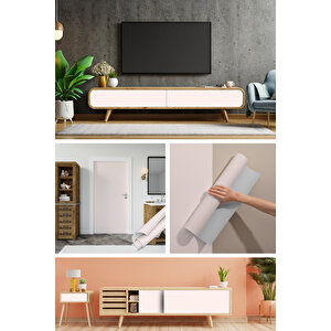 Toz Pembe Yapışkanlı Folyo, Silinebilir, Dolap, Masa, Tezgah Arası Ve Mobilya Kaplama 0410 45x1500 cm 