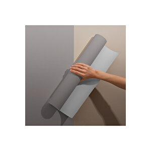 Açık Gri Yapışkanlı Folyo, Su Geçirmez Masa, Dolap, Tezgah Arası Kaplama Folyosu 0404 90x500 cm 