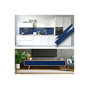 Gece Mavisi Yapışkanlı Folyo, Mutfak, Dolap, Tezgah Arası Ve Mobilya Kaplama Kağıdı 0420 90x500 cm 