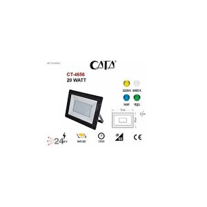 Cata Ct-4656 Slim Led Projektör 20 W Günışığı Sarı Işık