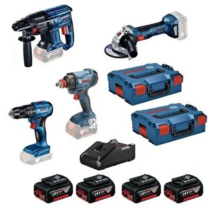 Bosch Gbh 180-li + Gws 180-li + Gsb 185-li + Gdx 180-li 4 Lü Set