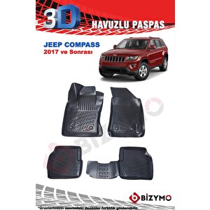 Jeep Compass 2017 Ve Sonrası 3d Havuzlu Paspas Takımı Bizymo
