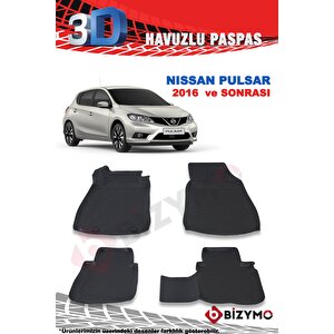 Nissan Pulsar 2016 Ve Sonrası 3d Paspas Takımı Bizymo