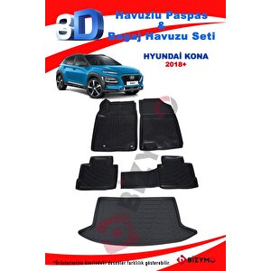 Hyundai Kona 2018 Ve Sonrası Paspas Ve Bagaj Havuzu Seti