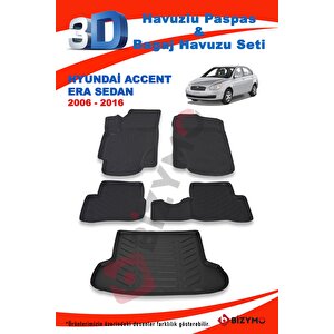 Hyundai Accent Era Sedan 2006-2016 Paspas Ve Bagaj Havuzu Seti