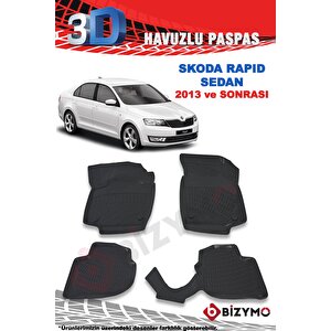 Skoda Rapid Sedan 2013 Ve Sonrası 3d Paspas Takımı Bizymo