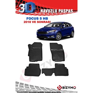 Ford Focus 5 Hb 2018+ 3d Havuzlu Paspas Takımı Bizymo