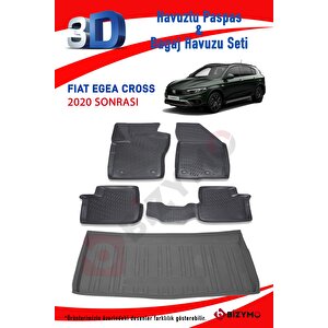 Fiat Egea Cross 2020+ 3d Paspas Ve Bagaj Havuzu Seti