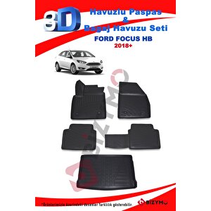 Ford Focus 5 Hb 2018+ (stepneli) Havuzlu Paspas Ve Bagaj Seti Bizymo