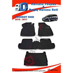 Peugeot 5008 2010-2017 Paspas Ve Bagaj Havuzu Seti