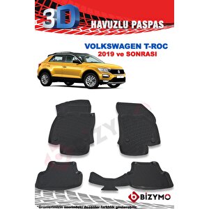 Volkswagen T-roc 2019 Ve Sonrası 3d Havuzlu Paspas Takımı Bizymo