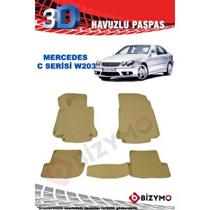 Mercedes C Serisi W203 3d Havuzlu Bej Paspas Takımı Bizymo