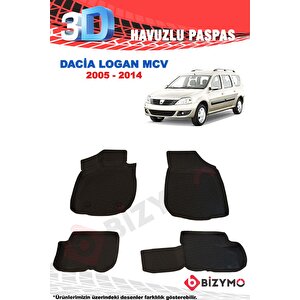 Dacia Logan Mcv 2005-2014 3d Havuzlu Paspas Takımı Bizymo