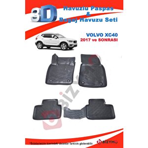 Volvo Xc40 2017 Ve Sonrası 3d Havuzlu Paspas Takımı Bizymo