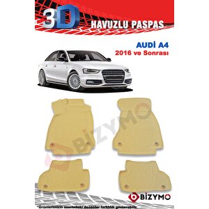 Audi A4 2016 Ve Sonrası 3d Bej Paspas Takımı Bizymo