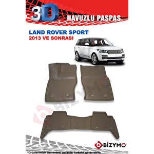 Land Rover Range Rover Sport 2013+ Bej 3d Havuzlu Paspas Takımı Bizymo