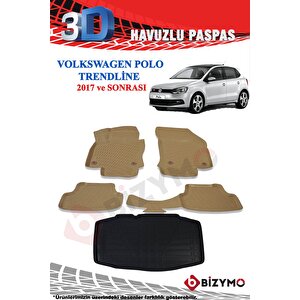 Volkswagen Polo Trendline 2017+ Bej Havuzlu Paspas Ve Bagaj Seti Bizymo