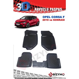 Opel Corsa F 2019 Ve Sonrası 3d Paspas Takımı Bizymo