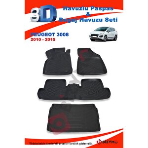 Peugeot 3008 2010-2016 Paspas Ve Bagaj Havuzu Seti
