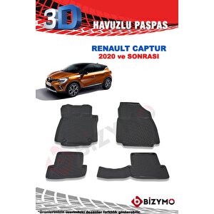 Renault Captur 2020 Ve Sonrası 3d Havuzlu Paspas Bizymo
