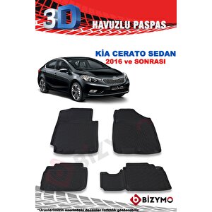 Kia Cerato Sedan 2016 Ve Sonrası 3d Paspas Takımı Bizymo