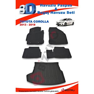Toyota Corolla Sedan 2013-2018 Paspas Ve Bagaj Havuzu Seti