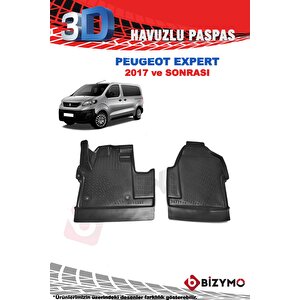 Peugeot Expert 2017 Ve Sonrası 3d Havuzlu Paspas Takımı Bizymo