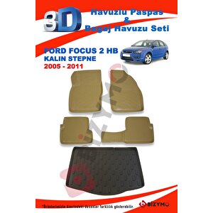 Ford Focus 2 Hb (kalin Stepne) 2005-2011 Bej Paspas Ve Bagaj Havuzu Seti