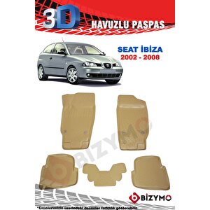 Seat İbiza 2002-2008 3d Havuzlu Bej Paspas Takımı Bizymo