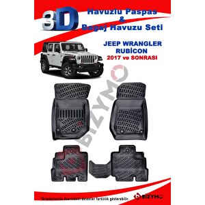 Jeep Wrangler Rubicon 2017 Ve Sonrası 3d Havuzlu Paspas Bizymo