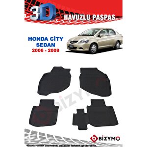 Honda City Sedan 2006-2009 3d Havuzlu Paspas Takımı Bizymo