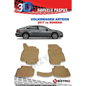 Volkswagen Arteon 2017 Ve Sonrası 3d Bej Paspas Takımı Bizymo