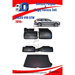 Volvo V90 Station Wagon 2018+ 3d Paspas Ve Bagaj Havuzu Seti