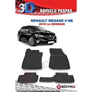 Renault Megane 4 Hb 2016 Ve Sonrası 3d Paspas Takımı Bizymo