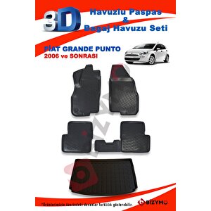Fiat Grande Punto 2006 Ve Sonrası Paspas Ve Bagaj Havuzu Seti