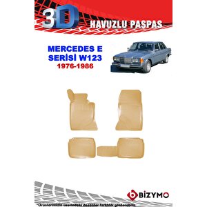 Mercedes E Serisi W123 1976-1986 Bej 3d Havuzlu Paspas Bizymo