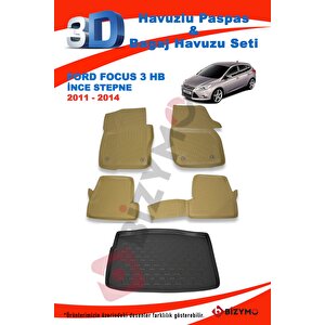 Ford Focus 3 Hb (i̇nce Stepne) 2011-2014 Bej Paspas Ve Bagaj Havuzu Seti