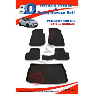 Peugeot 208 Hb 2012-2020 Paspas Ve Bagaj Havuzu Seti