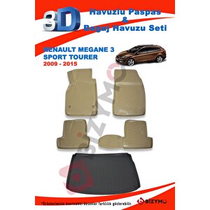 Renault Megane 3 Sport Tourer 2009-2015 Bej Paspas+bagaj Havuzu