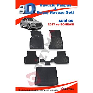 Audi Q5 2017 Ve Sonrası Paspas Ve Bagaj Havuzu Seti