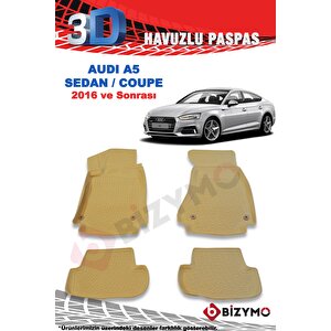 Audi A5 2016 Ve Sonrası 3d Bej Paspas Takımı Bizymo