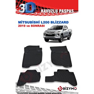 Mitsubishi L200 Bilizard 2019+ 3d Havuzlu Paspas Takımı Bizymo
