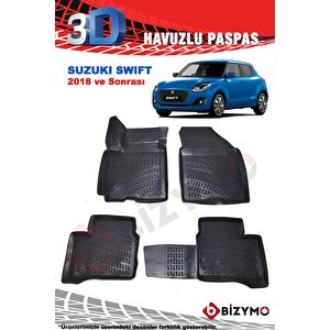 Suzuki Swift Hb 2018 Ve Sonrası 3d Havuzlu Paspas Takımı Bizymo