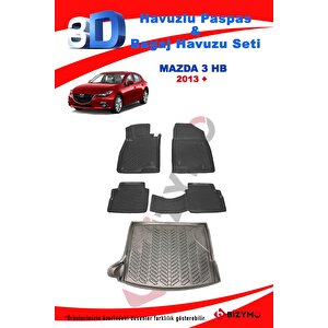 Mazda 3 Hb 2013+ Havuzlu Paspas Ve Bagaj Seti Bizymo