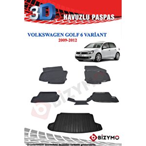 Volkswagen Golf 6 Variant Havuzlu Paspas Ve Bagaj Seti Bizymo