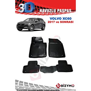 Volvo Xc60 Suv 2017 Ve Sonrası 3d Havuzlu Paspas Bizymo