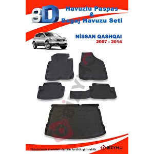 Nissan Qashqai 2007-2014 Paspas Ve Bagaj Havuzu Seti